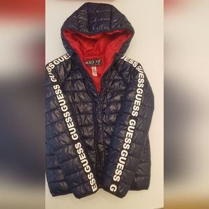 GUESS puffer boys jacket size 12-14, but i would say size for 8-10 years old